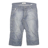 S OLIVER Womens Shorts Blue Cargo XL W35 Cotton Blend Casual