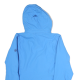 JACK WOLFSKIN Womens Blue Outdoor Jacket S Polyester Hooded Zip Plain