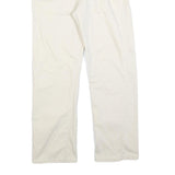LEVI'S Mens Regular Fit White Cotton Blend Trousers W34 L30 Classic Zip Closure