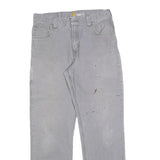 CARHARTT Mens Regular Fit Grey Cotton Blend Workwear Trousers W30 L30 Durable