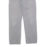 CARHARTT Mens Regular Fit Grey Cotton Blend Workwear Trousers W30 L30 Durable