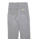 CARHARTT Mens Regular Fit Grey Cotton Blend Workwear Trousers W30 L30 Durable