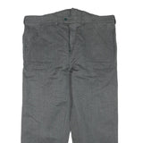 FISCHER PECHEUR Mens Cotton Blend Grey Regular Button Trousers W43 L30 Casual