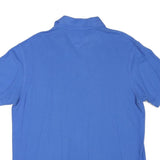 TOMMY HILFIGER Mens Blue Short Sleeve Plain M Polo Shirt Classic Cotton Blend