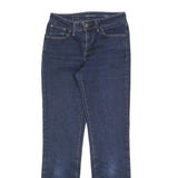 LEVI'S Womens Blue Regular Straight Denim Medium Wash W27 L32 Zip Jeans