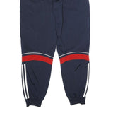 ADIDAS Mens Joggers Navy Blue & Red Slim Tapered M W30 L32 Sports Casual