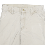 CARHARTT Mens Shorts Beige Casual M W30 Cotton Blend Pocketed Workwear