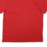 TOMMY HILFIGER Mens Red Short Sleeve Polo Shirt L Cotton Blend Classic Fit