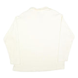 S & K COMPANY Womens White 1/4 Zip XL Cotton Blend Sweatshirt Pullover Casual