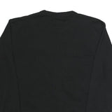 CHAMPION Mens Black Cotton Blend Crew Neck M Logo Sweatshirt