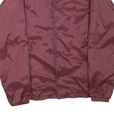 Mens Maroon Lightweight Button Closure Polyester Blend Jacket XL Plain Casual