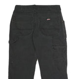 DICKIES Mens Regular Fit Black Workwear Cotton Blend Jeans W32 L25 Button
