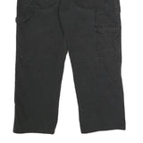 DICKIES Mens Regular Fit Black Workwear Cotton Blend Jeans W32 L25 Button