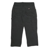 DICKIES Mens Regular Fit Black Workwear Cotton Blend Jeans W32 L25 Button