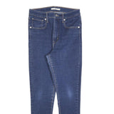 LEVI'S Womens Slim Blue Denim Raw Jeans W30 L30 Stretch Cotton Blend Zip