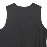 Mens Black & Multi Stripe Cotton Blend Woven Sleeveless Button Jacket S Regular