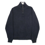 NAUTICA Mens Navy Blue Pullover Plain Crew Neck Basic Knit M Cotton Casual