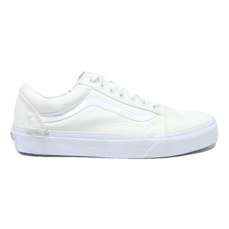 VANS Old Skool Mens Low Top Trainers White Canvas UK 6 Classic Skate Shoes