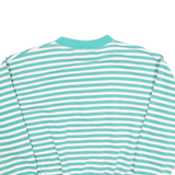 SPORTS ACCENT Womens Blue & White Striped Crew Neck M Nautical Anchor Sweatshirt