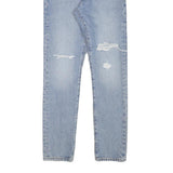 LEVI'S 501S Womens Jeans Blue Regular Straight Denim Light W26 L28 Distressed