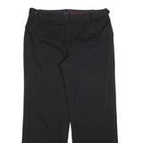 HOBBS LONDON Womens Wool Blend Black Regular Fit Straight Leg Trousers W34 L32