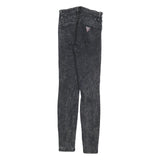 GUESS Womens Jeans Black Slim Skinny Denim Medium W24 L28 Stylish Zip Closure