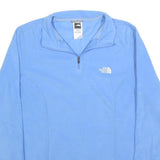 THE NORTH FACE Womens Blue Pullover Plain Crew Neck Basic Knit Jumper L Fleece