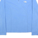 THE NORTH FACE Womens Blue Pullover Plain Crew Neck Basic Knit Jumper L Fleece