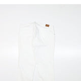 HEACH Womens Slim White Denim Slim Jeans W29 L24 Distressed Zip