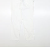 HEACH Womens Slim White Denim Slim Jeans W29 L24 Distressed Zip