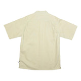ROUTE 66 Mens Beige Cotton Blend Short Sleeve Shirt M Casual Workwear Style