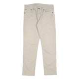 LEVI'S Mens Cotton Blend Beige Slim Straight Trousers W32 L30 Casual Zip Closure