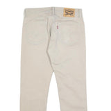 LEVI'S Mens Cotton Blend Beige Slim Straight Trousers W32 L30 Casual Zip Closure