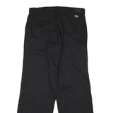 DICKIES Mens Cotton Blend Black Regular Straight Trousers W30 L28 Workwear Zip