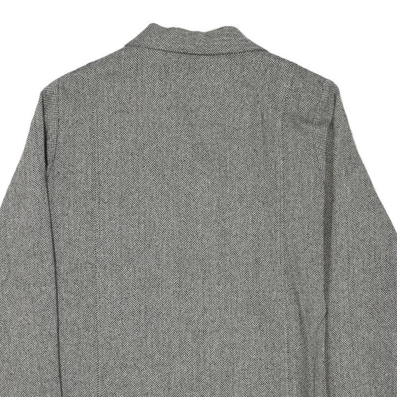 HARMONY COLLECTION Womens Grey Wool Blend Herringbone Jacket UK 14 Button