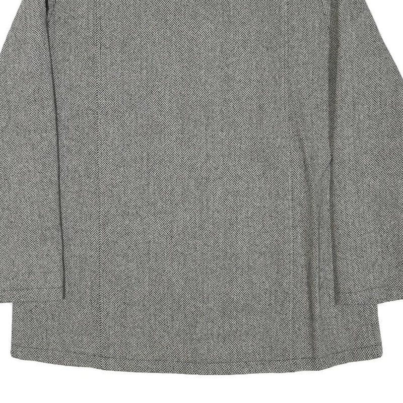 HARMONY COLLECTION Womens Grey Wool Blend Herringbone Jacket UK 14 Button