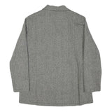 HARMONY COLLECTION Womens Grey Wool Blend Herringbone Jacket UK 14 Button