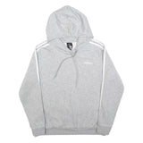 ADIDAS Womens Grey Hoodie L Cotton Blend Casual Sportswear Sweatshirt