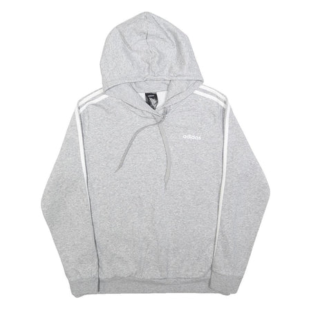 ADIDAS Womens Grey Hoodie L Cotton Blend Casual Sportswear Sweatshirt