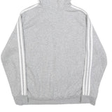 ADIDAS Womens Grey Hoodie L Cotton Blend Casual Sportswear Sweatshirt