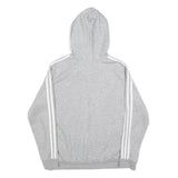 ADIDAS Womens Grey Hoodie L Cotton Blend Casual Sportswear Sweatshirt