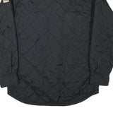 LEE Mens Black Quilted Jacket S Polyester Blend Button Closure Casual Outerwear
