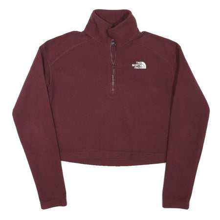 THE NORTH FACE Womens Maroon Jacket XS Polyester Blend Plain Zip Outdoor