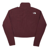 THE NORTH FACE Womens Maroon Jacket XS Polyester Blend Plain Zip Outdoor
