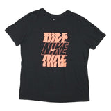NIKE Mens Black Graphic T-Shirt L Short Sleeve Crew Neck Sportswear