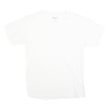 CHAMPION Mens White Classic Logo T-Shirt M Short Sleeve Crew Neck Cotton Blend