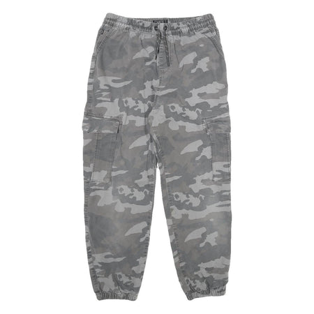 NEXT Womens Cotton Blend Grey Camouflage Regular Fit Cargo Trousers W26 L26
