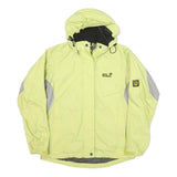 JACK WOLFSKIN Womens Yellow & Grey Outdoor Jacket UK 10 Polyester Blend Zip