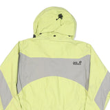 JACK WOLFSKIN Womens Yellow & Grey Outdoor Jacket UK 10 Polyester Blend Zip