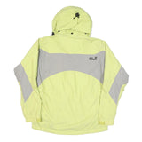 JACK WOLFSKIN Womens Yellow & Grey Outdoor Jacket UK 10 Polyester Blend Zip